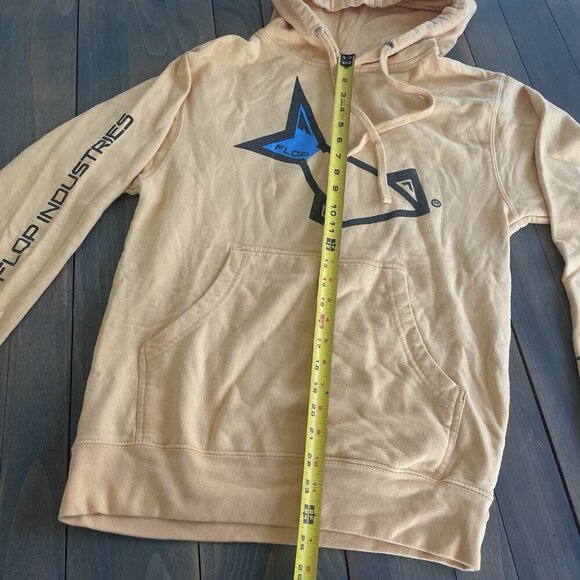 Flop Industries Oversized Yellow Fishing Sweatshirt - Size Small (G8) - Picture 7 of 10